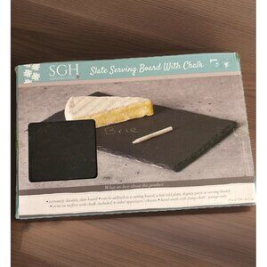 Slate Serving‎ Board With Chalk 12"x8" Sophia Grace Home Cheese Platter